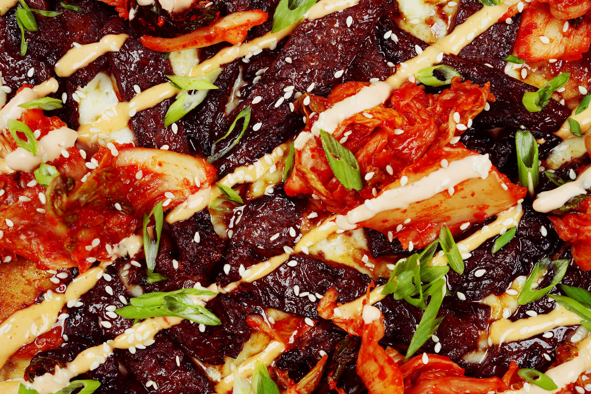 Korean BBQ Pizza Close Up