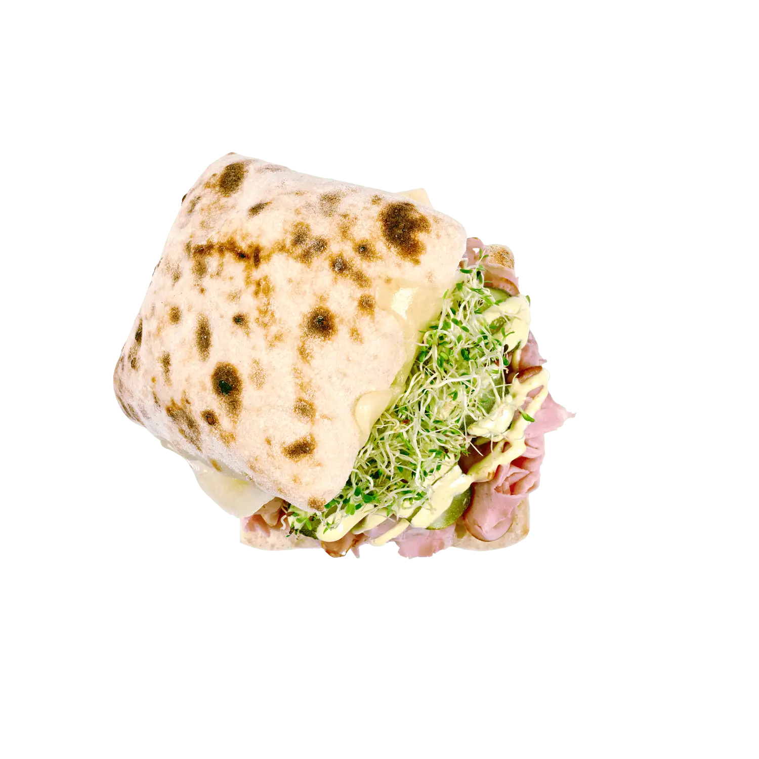 Top down image of Puccia sandwich
