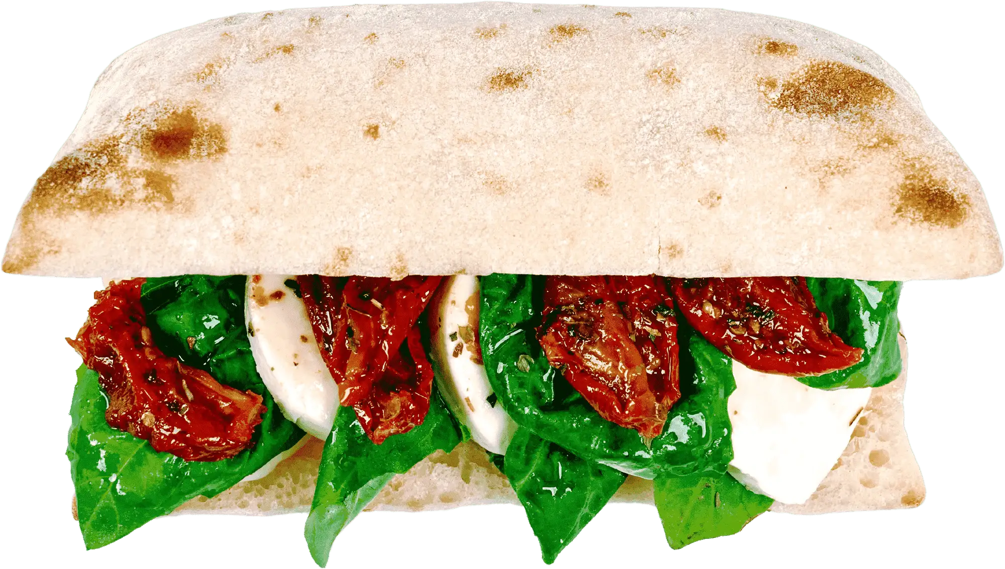 Caprese Sandwich top down shot