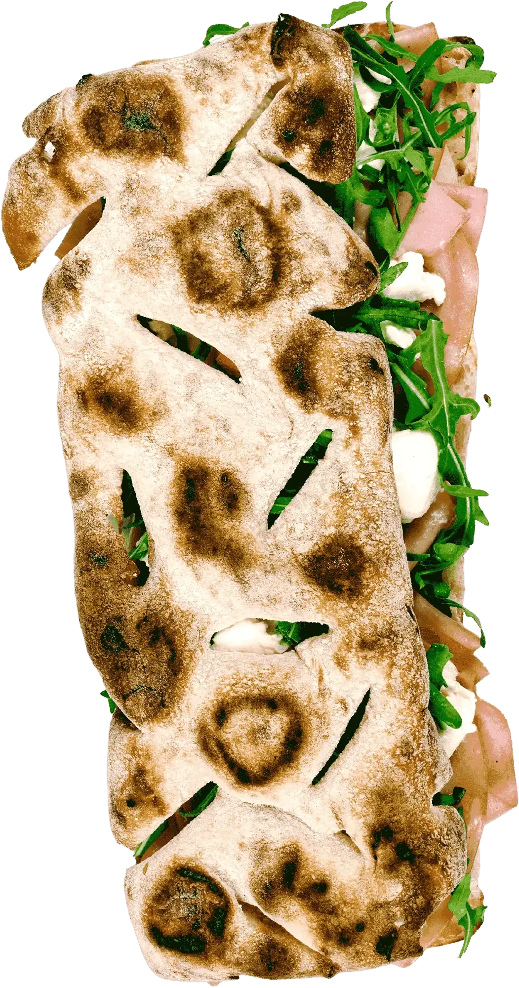 Prosciutto Schiacciata Top Down Shot